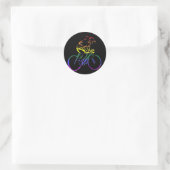 LGBT Pride Fietser Ronde Sticker (Tas)