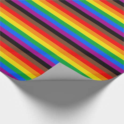 LGBT Pride Flag 8-Stripes Cadeaupapier (Hoek)