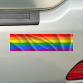 LGBT PRIDE FLAG BAR WAVY -.png Bumpersticker (Op auto)