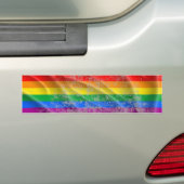 LGBT PRIDE FLAG BAR WAVY -.png Bumpersticker (Op auto)