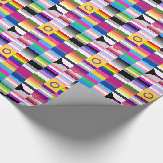 LGBT Pride Flag Collage Cadeaupapier (Hoek)