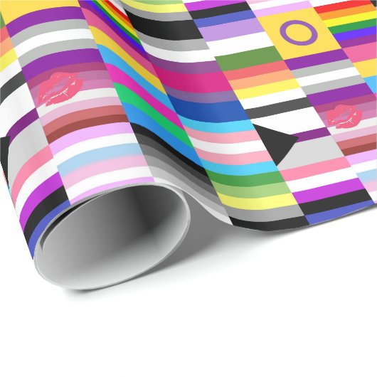 LGBT Pride Flag Collage Cadeaupapier (Rol Hoek)