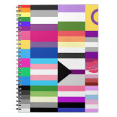LGBT Pride Flag Collage Notitieboek (Voorkant)