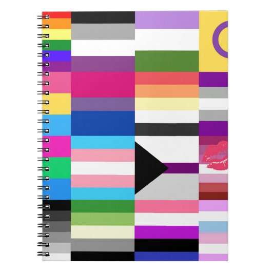 LGBT Pride Flag Collage Notitieboek (Voorkant)