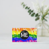 LGBT Pride Flag Coloful Borme Visitekaartje (Staand voorkant)