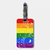 LGBT Pride Flag  Floral Bloom Bagagelabel (Achterkant verticaal)