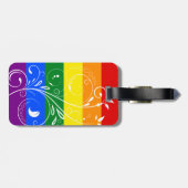 LGBT Pride Flag  Floral Bloom Bagagelabel (Achterkant horizontaal)