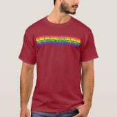LGBT Pride Flag LOVE EKG T-shirt (Voorkant)