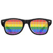 LGBT pride flag Party Shades Retro Zonnebril (Voorkant)