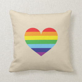 LGBT Pride Flag Rainbow Heart Sierkussen