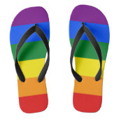 LGBT Pride Flag Rainbow-kleuren Teenslippers (Voetbed)