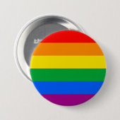 LGBT Pride Flag/Regenboogvlag Ronde Button 7,6 Cm (Voorkant /achterkant)