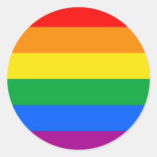 LGBT Pride Flag/Regenboogvlag Ronde Sticker