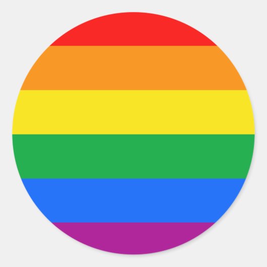 LGBT Pride Flag/Regenboogvlag Ronde Sticker (Voorkant)