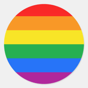 LGBT Pride Flag/Regenboogvlag Ronde Sticker