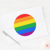LGBT Pride Flag/Regenboogvlag Ronde Sticker (Envelop)