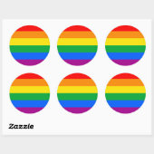 LGBT Pride Flag/Regenboogvlag Ronde Sticker (Vel)