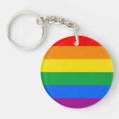 LGBT Pride Flag/Regenboogvlag Sleutelhanger (Voorkant)