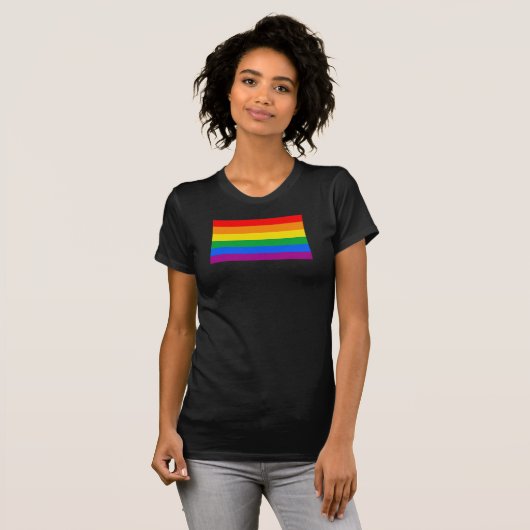 LGBT Pride Flag/Regenboogvlag T-shirt (Voorkant volledig)