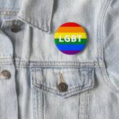 LGBT Pride Flag Ronde Button 5,7 Cm (In situ)