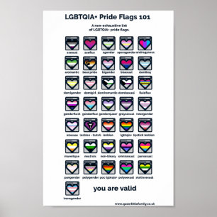 LGBT Pride Flags Identifier Poster