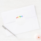 LGBT Pride Flamingos in vlag-kleuren Ronde Sticker (Envelop)