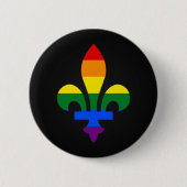 LGBT pride fleur-de-lis-Button Ronde Button 5,7 Cm (Voorkant)
