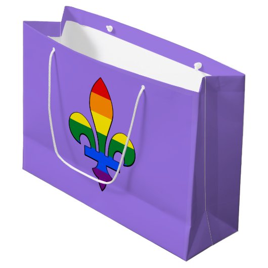 LGBT-pride fleur-de-lis Groot Cadeauzakje (Voorkant Gekanteld)