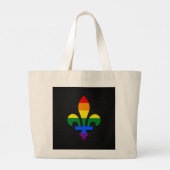 LGBT-pride fleur-de-lis Grote Tote Bag (Achterkant)