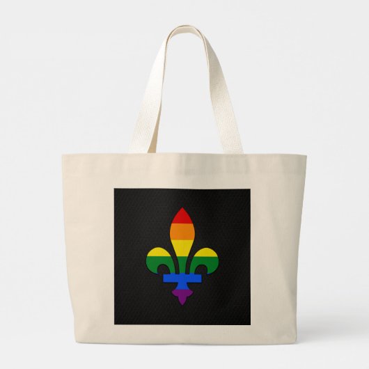 LGBT-pride fleur-de-lis Grote Tote Bag (Achterkant)