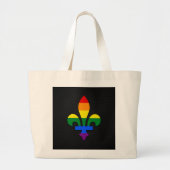 LGBT-pride fleur-de-lis Grote Tote Bag (Voorkant)