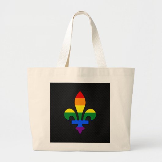 LGBT-pride fleur-de-lis Grote Tote Bag (Voorkant)