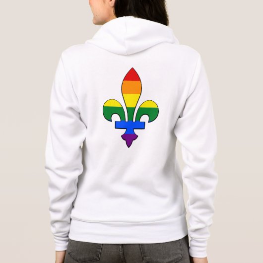 LGBT pride fleur-de-lis  Hoodie (Achterkant)