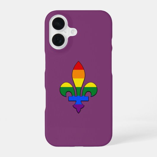 LGBT-pride fleur-de-lis iPhone 16 Hoesje (Achterkant)