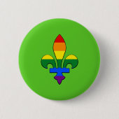 LGBT-pride fleur-de-lis Ronde Button 5,7 Cm (Voorkant)