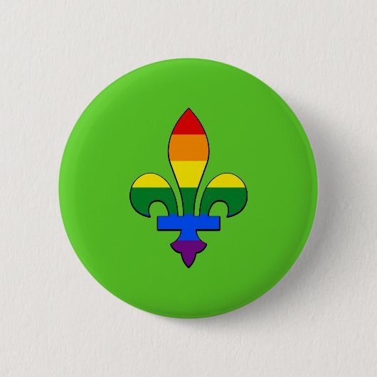 LGBT-pride fleur-de-lis Ronde Button 5,7 Cm (Voorkant)