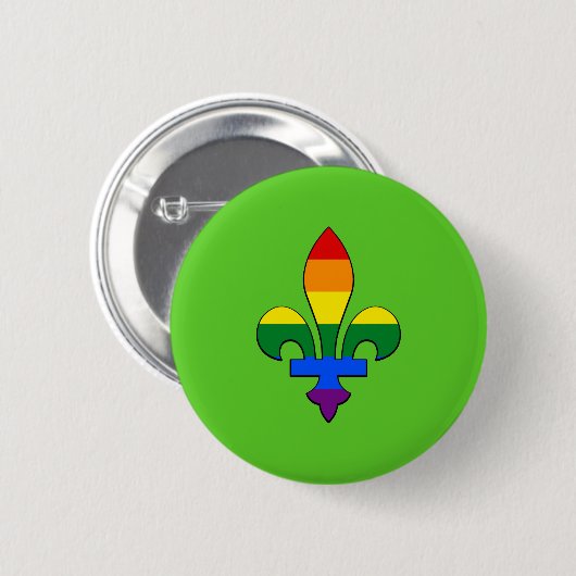 LGBT-pride fleur-de-lis Ronde Button 5,7 Cm (Voorkant /achterkant)