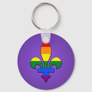 LGBT pride fleur-de-lis-Sleutelhanger Sleutelhanger