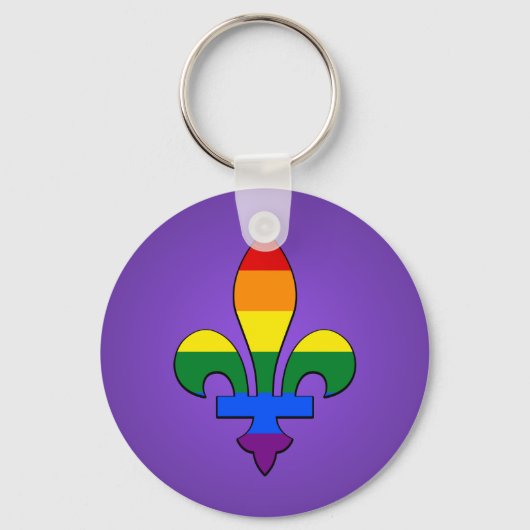 LGBT pride fleur-de-lis-Sleutelhanger Sleutelhanger (Voorkant)