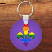 LGBT pride fleur-de-lis-Sleutelhanger Sleutelhanger (Voorkant)