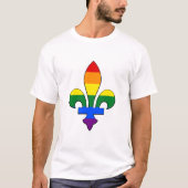 LGBT-pride fleur-de-lis T-Shirt (Voorkant)