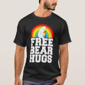 LGBT Pride Free Bear Hugs Rainbow Support Human Ri T-shirt (Voorkant)