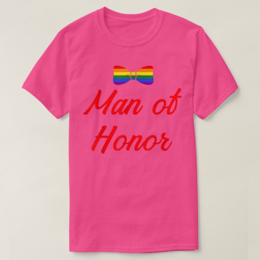 Lgbt Pride Gay Bachelor Party Man Of Honor Trouwfe T-shirt (Design voorkant)