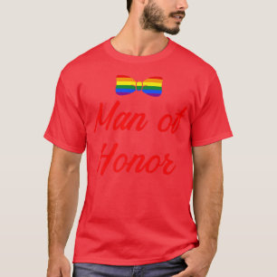 Lgbt Pride Gay Bachelor Party Man Of Honor Verloof T-shirt