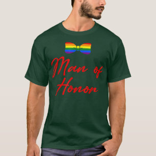 Lgbt Pride Gay Bachelor Party Man Of Honor Verloof T-shirt