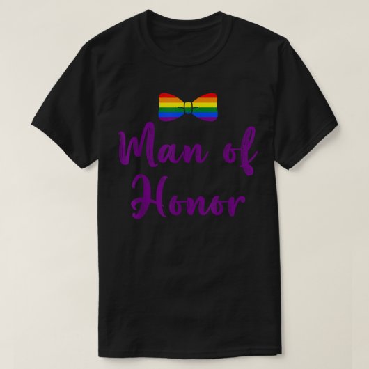 Lgbt Pride Gay Bachelor Party Man van Honor Engage T-shirt (Design voorkant)
