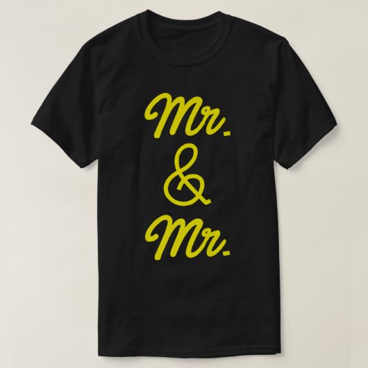 Lgbt Pride Gay Bachelor Party Mr And Mr Engagement T-shirt (Design voorkant)