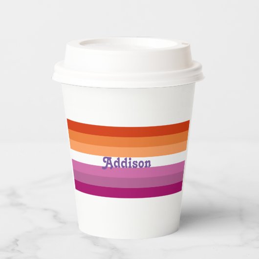 LGBT Pride Gay Lesbisch Gepersonaliseerde Naam Papieren Bekers (Voorkant)