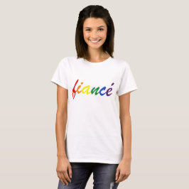 LGBT Pride Gay Lesbisch Verloofde Bruiloft Regenbo T-shirt