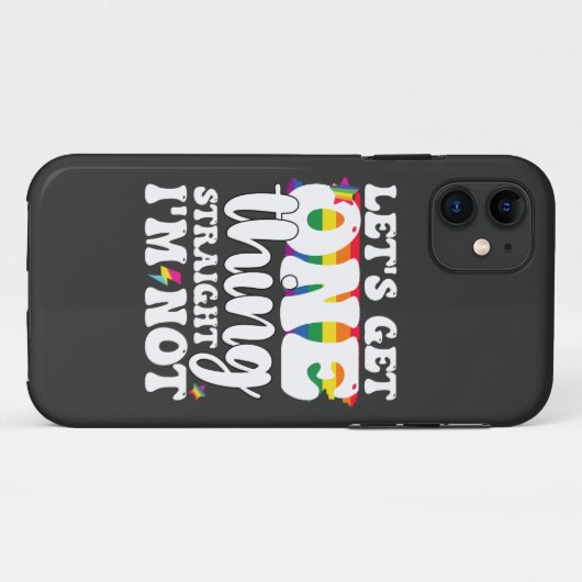 LGBT Pride Gay Lets krijgen één ding rechtstreeks Case-Mate iPhone Case (Achterkant (horizontaal))